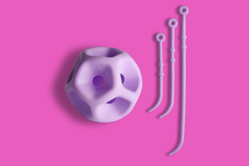 Soma Flex 50 on a pink background and showing the removing cord options