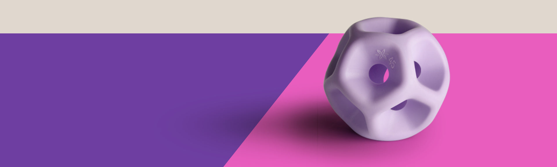 Soma Flex® 45 on a two-tone pink and purple background